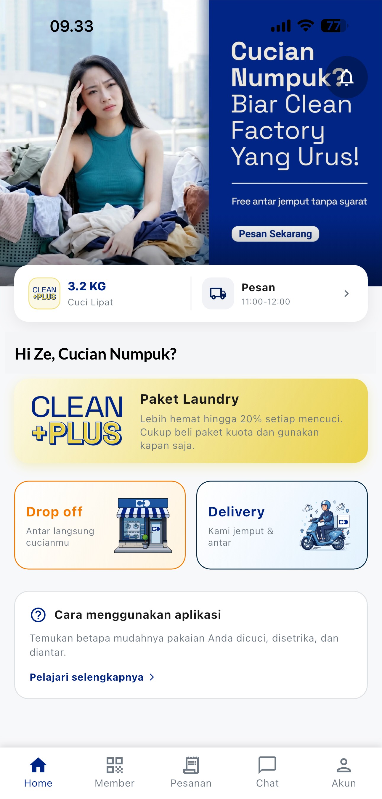 Aplikasi Laundry Clean Pack Alam Sutera